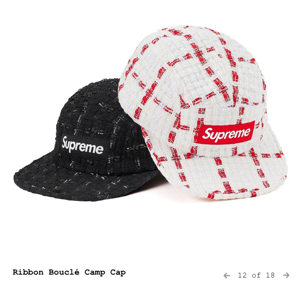Supreme Ribbon Boucle Camp Cap